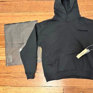New ESSENTIALS black Hoodie with dust bag